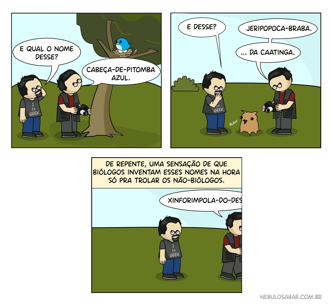 Tirinha: Biólogos