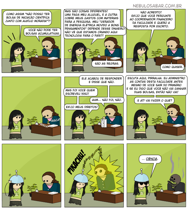 Tirinha: Bons pensamentos