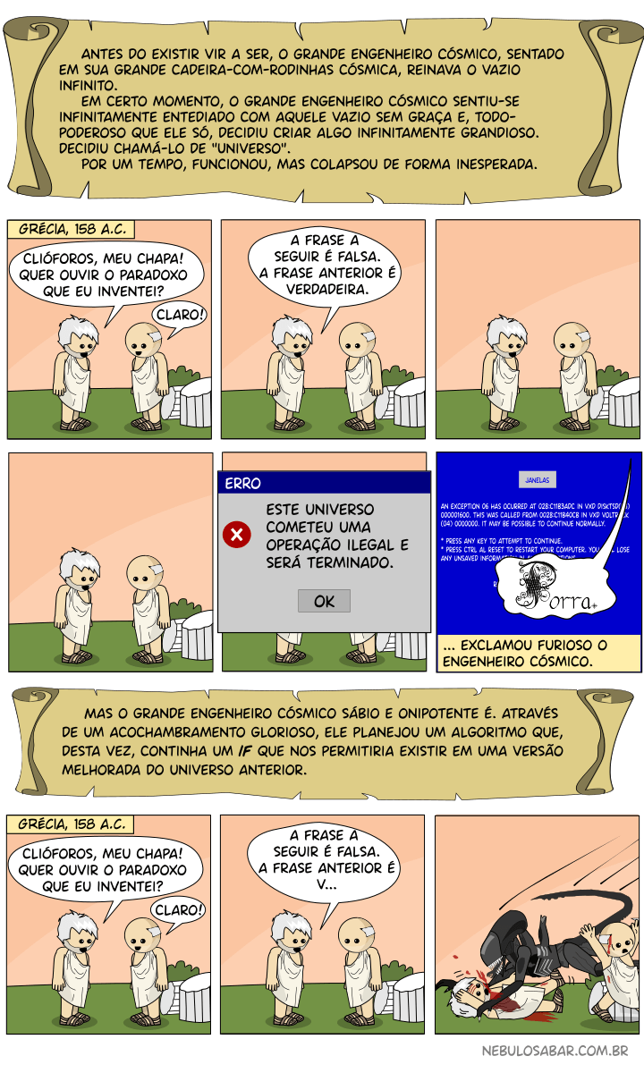 Tirinha: O Grande Engenheiro Cósmico