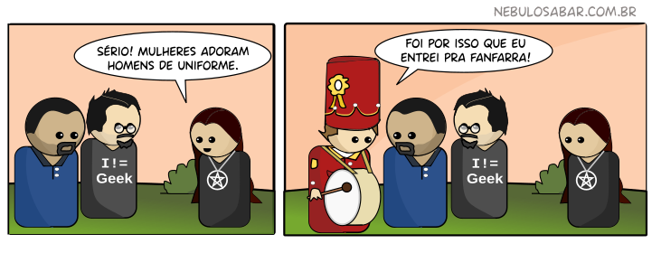 Tirinha: Homens de farda
