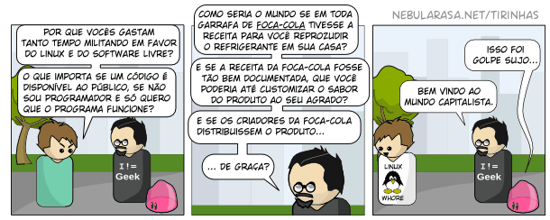 Tirinha: Software livre