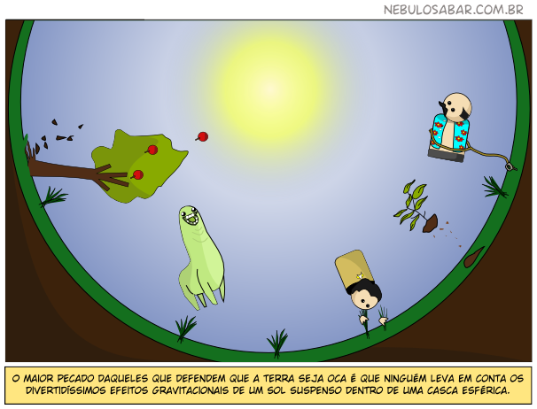 Tirinha: Terra oca